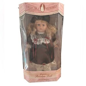 Vintage 1989 Collectible Memories Porcelain Doll Limited Edition